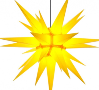 Moravská hvězda A13 žlutá, plast, 130 cm